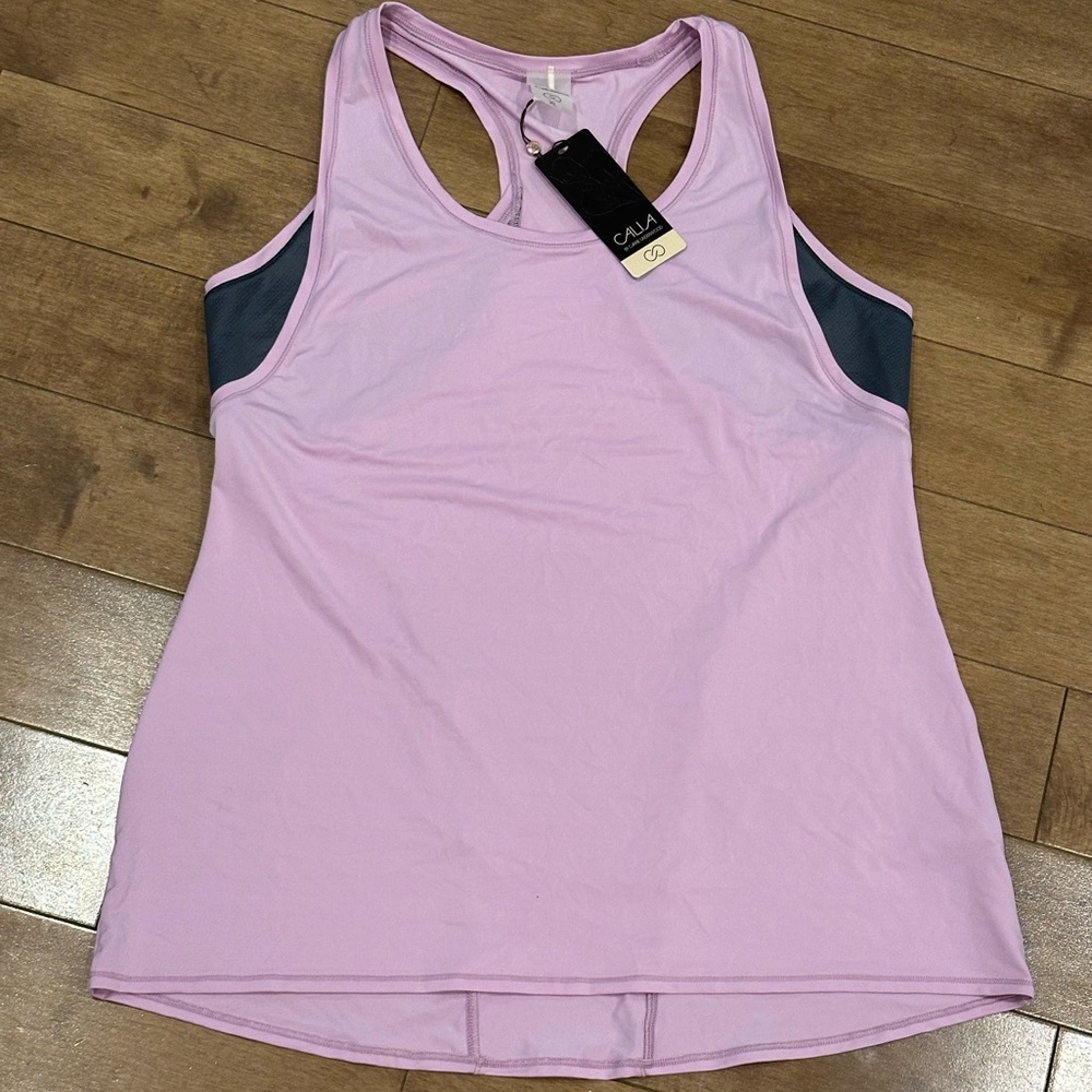 CALIA by Carrie Underwood - CALIA CONTRAST RACERBACK TANK - ORCHID BOUQUET